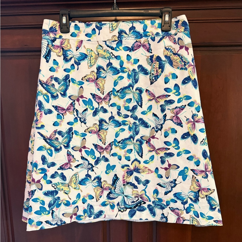 Talbots Butterfly A-Line Knee Length Skirt 22W